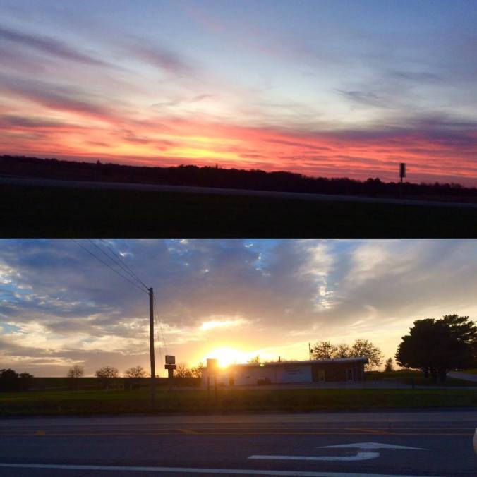 Sunrise and Sunset while Traveling